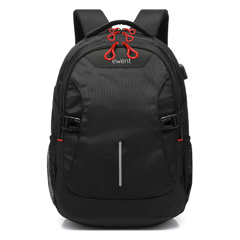 MOCHILA EWENT PARA PORTATIL 156 NEGRA CON CONEXION USB