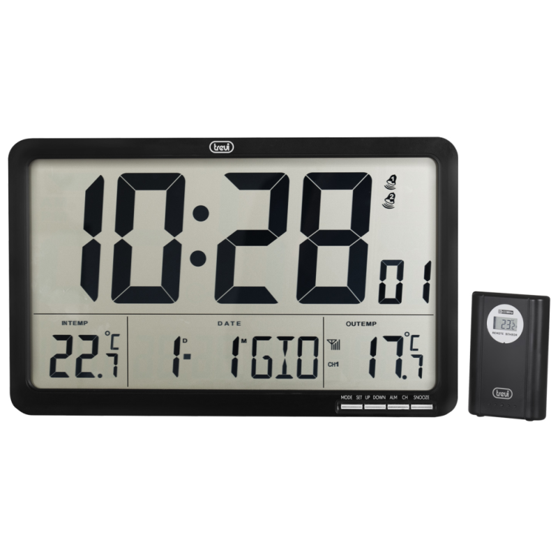 RELOJ PARED TREVI OM 3560 RC DIGITAL RADIOCONTROLADO CON SENSOR EXTERNO