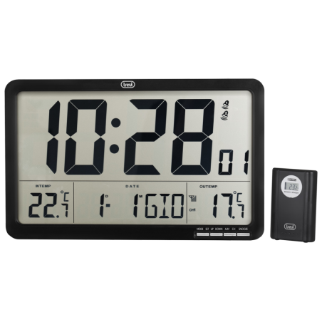 RELOJ PARED TREVI OM 3560 RC DIGITAL RADIOCONTROLADO CON SENSOR EXTERNO