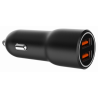 CARGADOR RAPIDO PARA COCHE GEMBIRD CON 2 PUERTOS USB QC30 36 W NEGRO