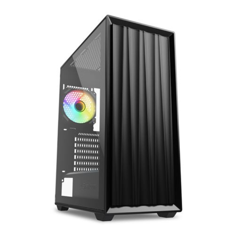 CAJA GAMING SHARKOON VK3 RGB ATX NEGRO 2XUSB 1XTRRS SN FUENTE