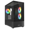 CAJA GAMING mATX SHARKOON MK6 RGB 3XVENT 120MM 2XUSB SN FUENTE NEGRO