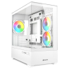 CAJA GAMING MATX SHARKOON MK6 RGB 3XVENT 120MM 2XUSB SN FUENTE BLANCO