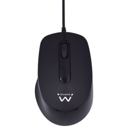RATON USB EWENT OPTICO 1000 DPI CLIC SILENCIOSO NEGRO