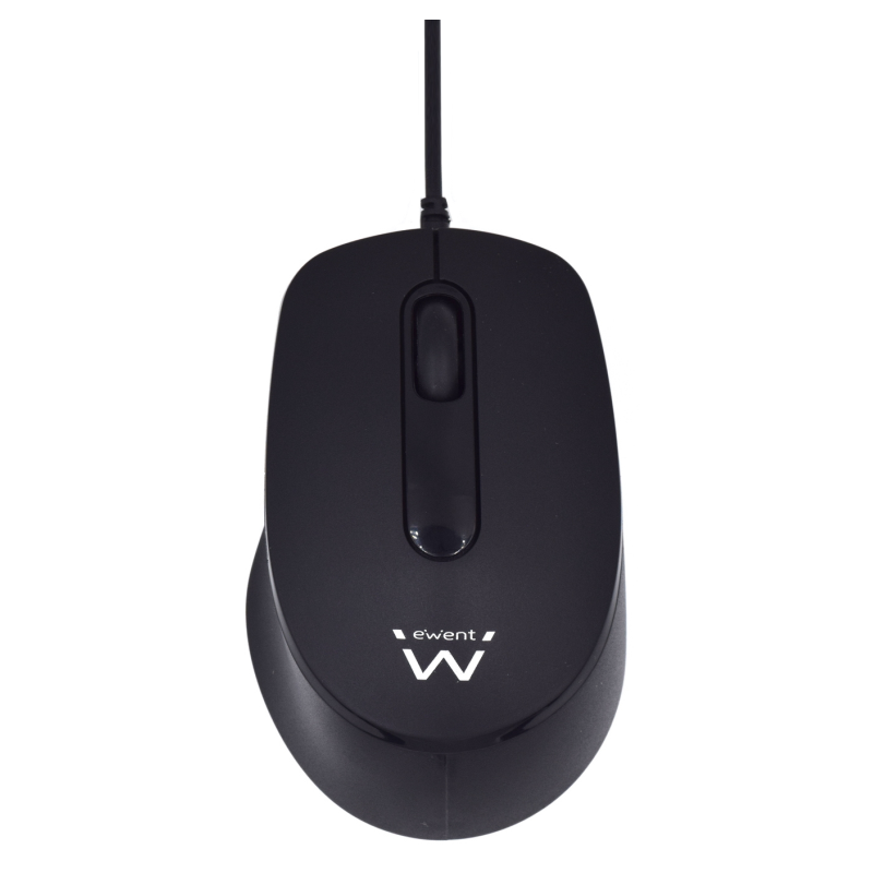 RATON USB EWENT OPTICO 1000 DPI CLIC SILENCIOSO NEGRO