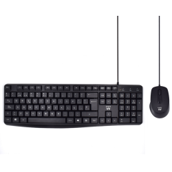 CONJUNTO USB TECLADO RATON EWENT ESPANOL ESCRITURA SILENCIOSA