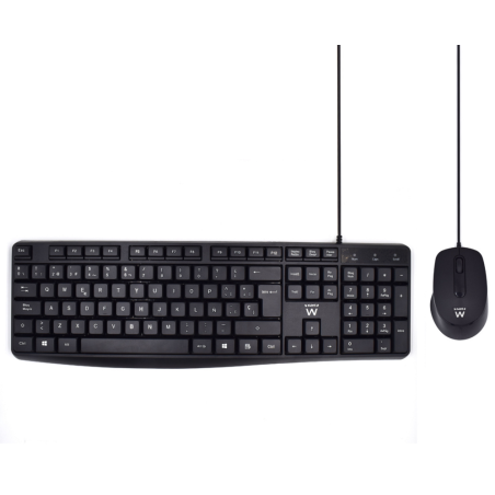 CONJUNTO USB TECLADO RATON EWENT ESPANOL ESCRITURA SILENCIOSA