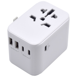 CARGADOR MOVIL EWENT ADAPTADOR DE VIAJE EU USA UK AUS 2 P USB Y 3 TYPE C
