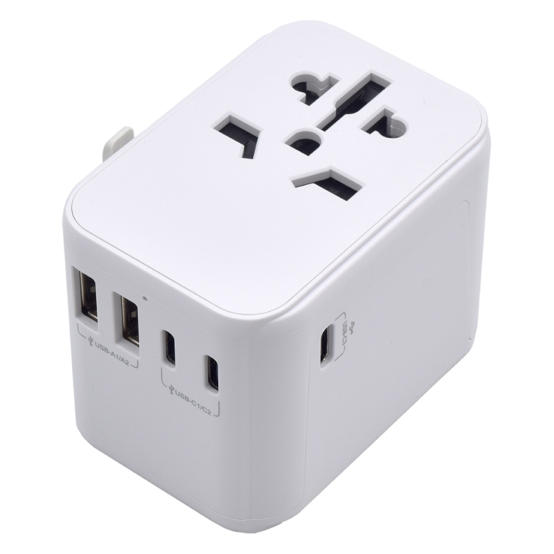 CARGADOR MOVIL EWENT ADAPTADOR DE VIAJE EU USA UK AUS 2 P USB Y 3 TYPE C