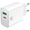 CARGADOR MOVIL EWENT CARGA RAPIDA PUERTOS USB C Y USB A 30W BLANCO