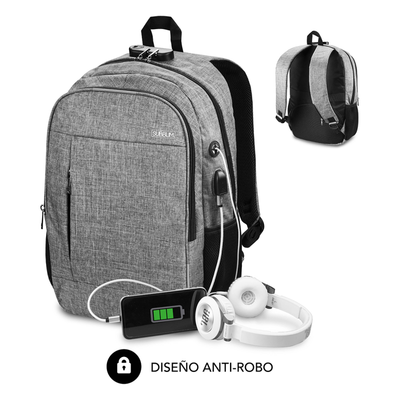 MOCHILA SUBBLIM URBAN LOCK BACKPACK 16 GREY