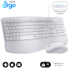 COMBO TECLADO RATON SUBBLIM PROWAVE INALAMB ERGO BLANCO