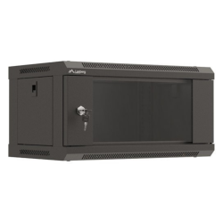 ARMARIO LANBERG MURAL RACK 19 4U 540X350 FLAT PACK NEGRO PUERTA CRISTAL