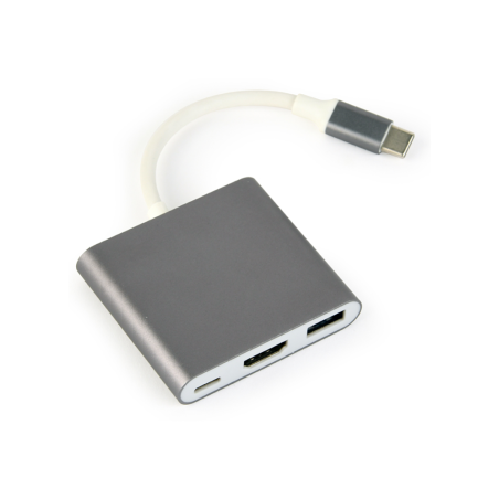 MULTIADAPTADOR GEMBIRD USB TIPO C GRIS ESPACIAL