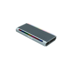 CAJA EXTERNA TOOQ TQE 2221G NGFF NVMe SHINOBI USB A RGB GRIS
