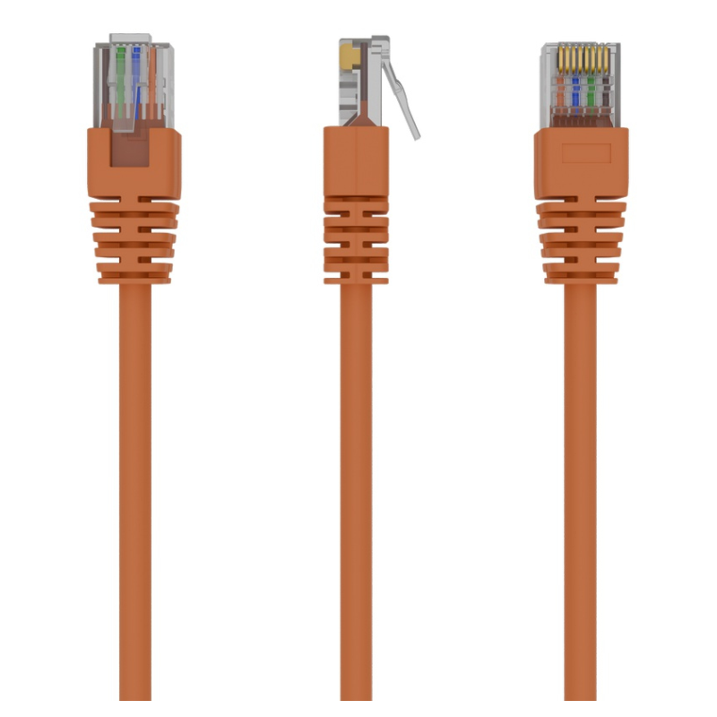 Cable CAT5E UTP moldeado 025m Naranja