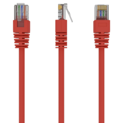 Cable CAT5E UTP moldeado 025m Rojo