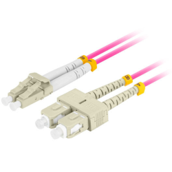 CABLE DE FIBRA OPTICA LANBERG 1M MULTI LC UPC SC UPC DUPLEX LSZH OM4 50 125 30