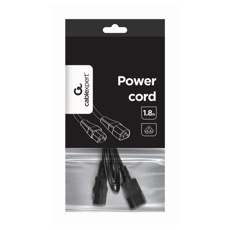 CABLE ALIMENTACION GEMBIRD EXTENSION C13 MACHO A C14 HEMBRA 18M