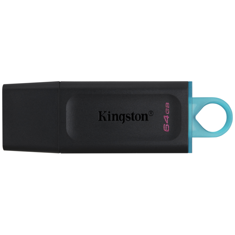 USB 32 KINGSTON 64 GB DATATRAVELER EXODIA NEGRO TURQUESA