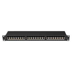 PATCH PANEL 24 PORT 1U 19 CAT6A FTP BLACK LANBERG