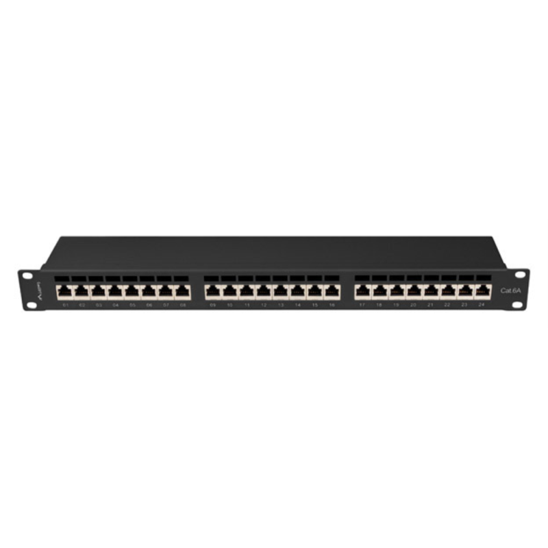 PATCH PANEL 24 PORT 1U 19 CAT6A FTP BLACK LANBERG