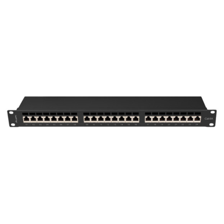 PATCH PANEL 24 PORT 1U 19 CAT6A FTP BLACK LANBERG