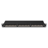PATCH PANEL 24 PORT 1U 19 CAT6A FTP BLACK LANBERG