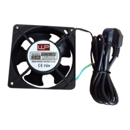 VENTILADOR WP 120X120X38 220V PARA RACK ENCHUFE SCHUKO CABLE 2MT