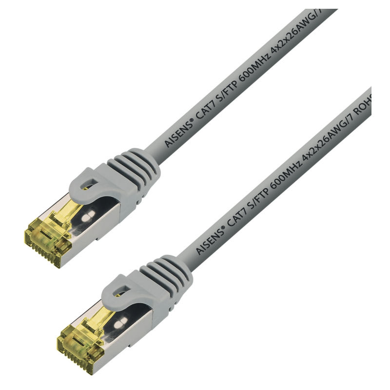 CABLE RED AISENS LATIGUILLO RJ45 LSZH CAT7 SFTP PIMF 25CM GRIS