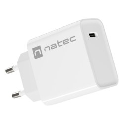 CARGADOR NATEC RIBERA 20W 1XUSB C PD30 QC30 BLANCO