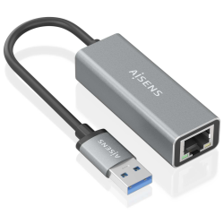 CONVERSOR AISENS USB 30 A ETHERNET GIGABIT 10 100 1000 GRIS 15CM