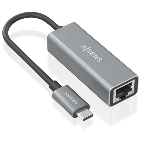 CONVERSOR AISENS USB31 GEN1 USB C A ETHERNET GIGABIT GRIS 15CM