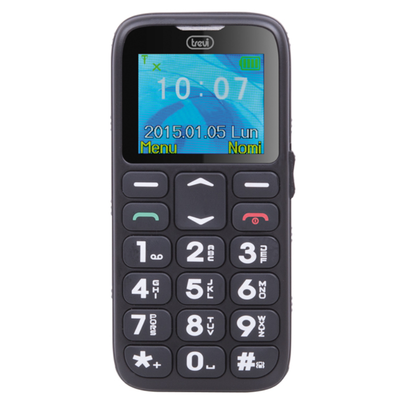 TELEFONO TREVI SICURO 10 SENIOR PHONE BIG BUTTONS FUNCION SOS BLACK