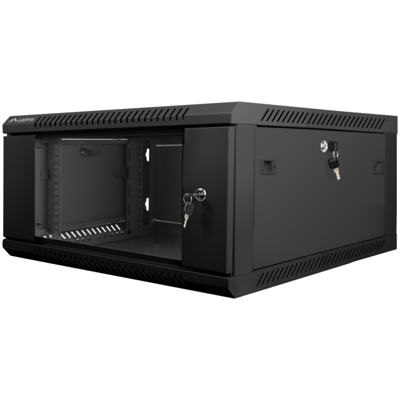 ARMARIO LANBERG MURAL RACK 19 4U 600X600 FLAT PACK V2 NEGRO