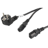 CABLE DE ALIMENTACION LANBERG SCHUKO CEE 7 7 A 2X IEC320 C13 2M