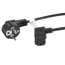 CABLE DE ALIMENTACION LANBERG SCHUKO CEE 7 7 A IEC320 C13 ACODADO 18M