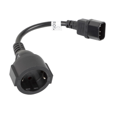 CABLE LANBERG ADAPTADOR IEC 320 C14 SCHUKO CEE7 HEMBRA 20CM
