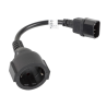 CABLE LANBERG ADAPTADOR IEC 320 C14 SCHUKO CEE7 HEMBRA 20CM