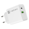 CARGADOR NATEC RIBERA 20W 1XUSB A 1XUSB C PD30 QC30 BLANCO
