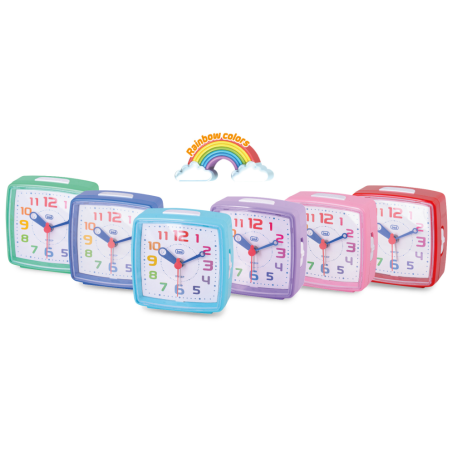 RELOJ DESPERTADOR NINOS TREVI SL 3047 RAINBOW ALARM MIX COLOR