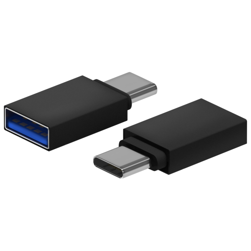 MINI ADAPTADOR AISENS ALUMINIO USB 32 GEN1 3A USB C M A H NEGRO