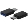 MINI ADAPTADOR AISENS ALUMINIO USB 32 GEN1 3A USB C M A H NEGRO