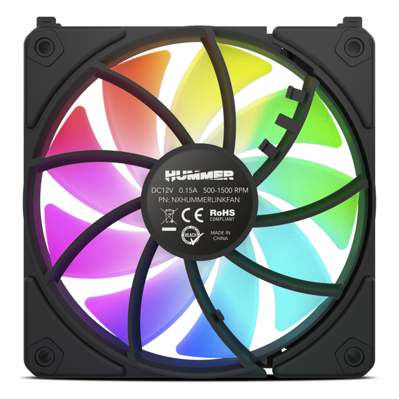 VENTILADOR NOX HUMMER EASYLINK ARGB NEGRO