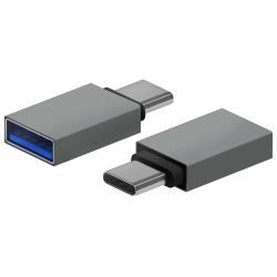 MINI ADAPTADOR AISENS ALUMINIO USB 32 GEN1 3A USB C M A H GRIS