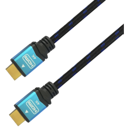 CABLE HDMI AISENS V20 PREMIUM 4K60HZ 18GBPS A M A M 05M NEGRO AZUL