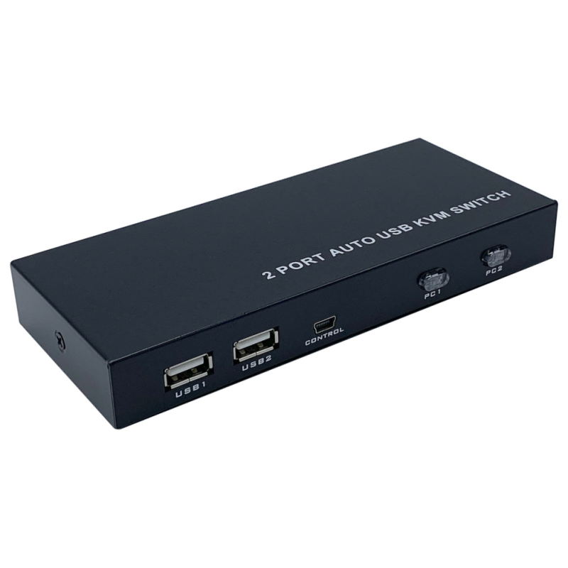 CONMUTADOR KVM AISENS HDMI 4K60HZ USB 1U 2PC CON ALIMENTACION NEGRO