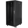 ARMARIO LANBERG RACK 19 27U 600X800 FLAT PACK NEGRO PUERTA CRISTAL CON LCD