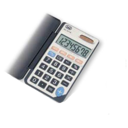 CALCULADORA TREVI EC 3718 8C POCKET ELECTRONIC CALCULATOR SILVER