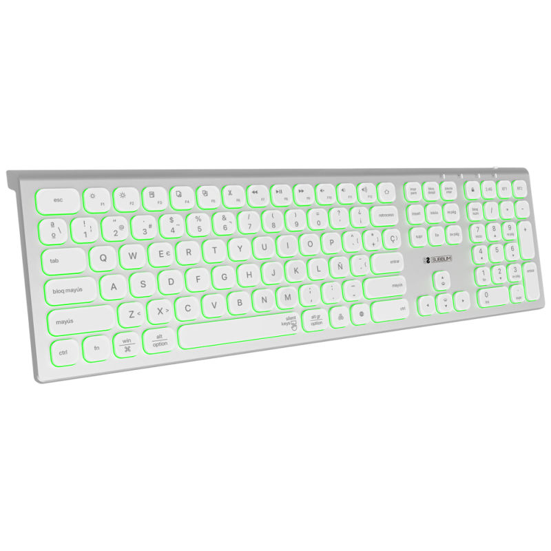 TECLADO SUBBLIM KEYBOARD BLUETOOTH MASTER ILUMINADO EXT SILVER BLACK